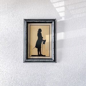 Vintage Catalda for‎ Carson's Silhouettes Borghese Style Colonial Man Framed Art